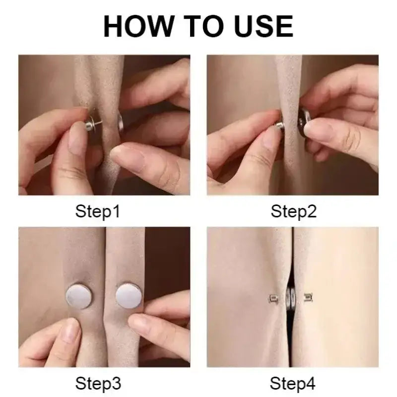 4/8 pairs of detachable curtain magnetic buttons fixed clips to prevent light adjustment