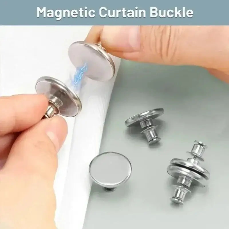 4/8 pairs of detachable curtain magnetic buttons fixed clips to prevent light adjustment
