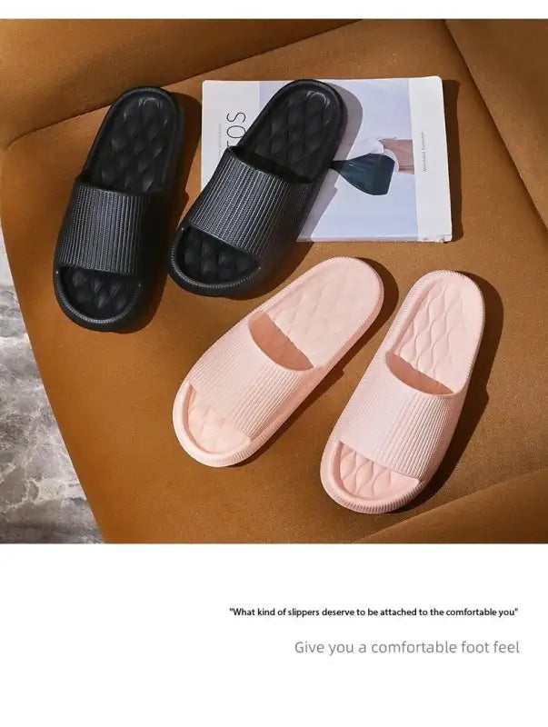 4cm Summer Non-slip Soft Cloud Slippers Women Comfy Eva Thick Platform Slides Woman Couple Bathroom Home Flip Flops