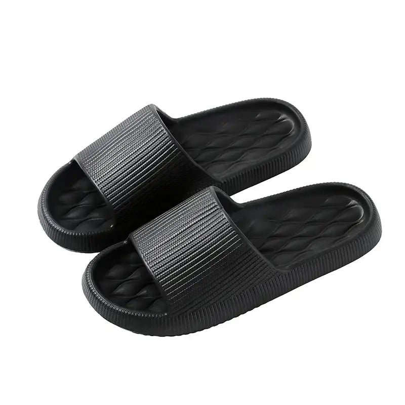 4cm Summer Non-slip Soft Cloud Slippers Women Comfy Eva Thick Platform Slides Woman Couple Bathroom Home Flip Flops