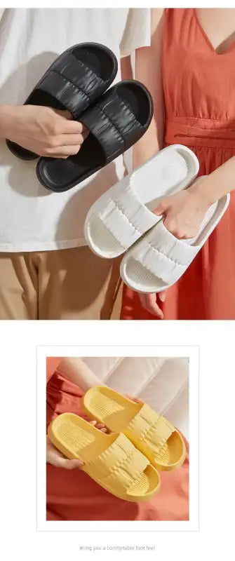 2025 Women Soft Sole Cloud Slippers Thick Platform Indoor Outdoor Beach Sandals Summer EVA Non Slip Flip Flops