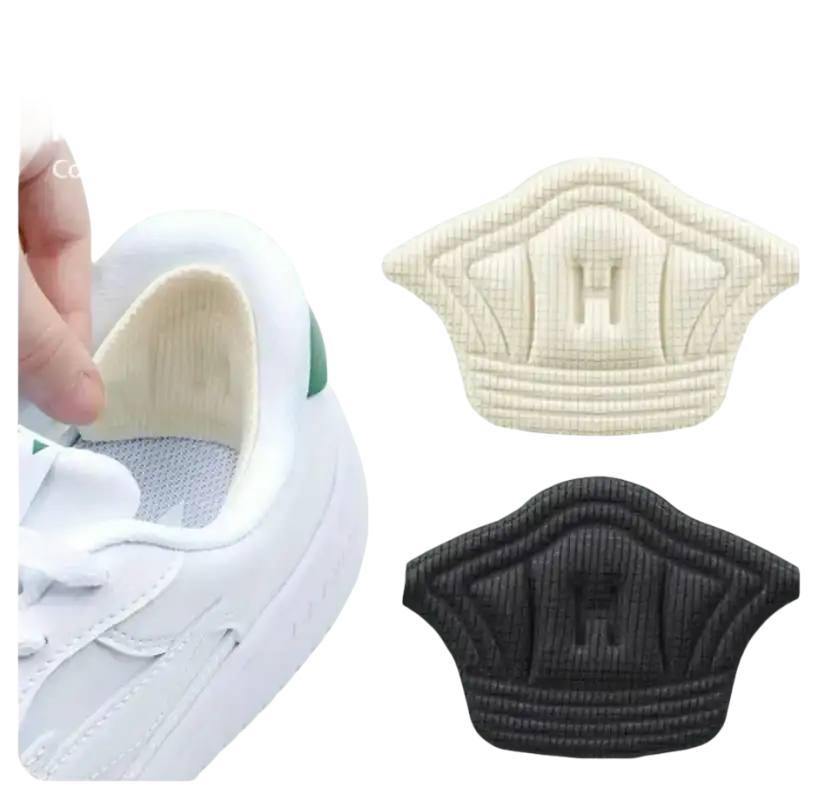 Anti-friction heel cushion inserts.