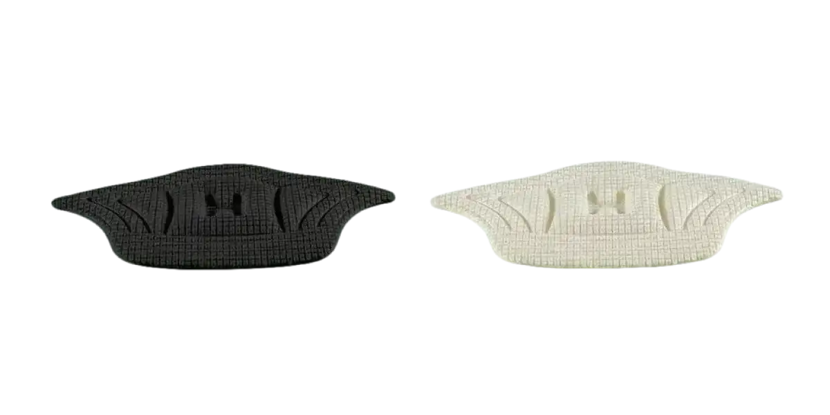 Black and beige nose pads.