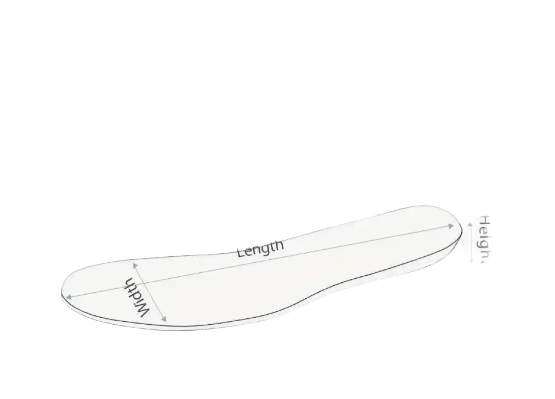 Insole dimensions.