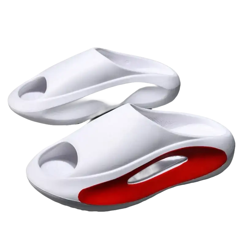White platform slides.