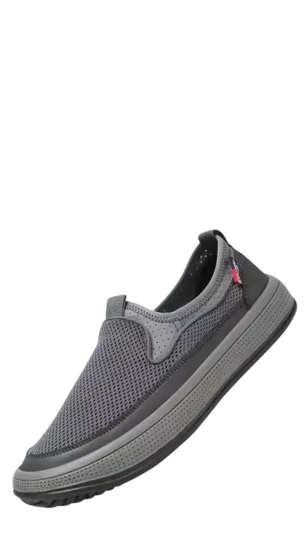 Gray mesh slip-on casual sneakers perfect for men’s summer shoes breathable summer shoes mesh