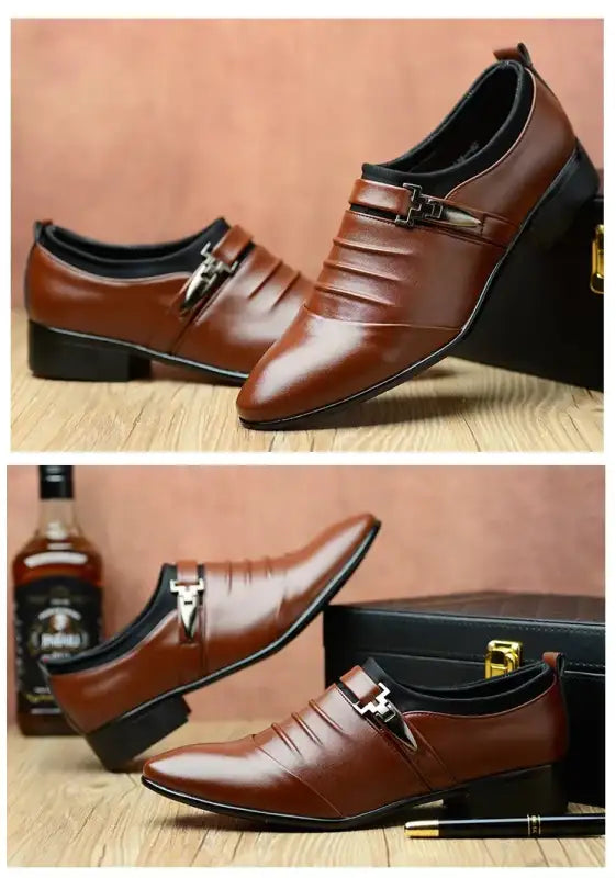 Cotton Leather Shoes Men Formal Dress Shoes Luxury Business Oxford Male Office Wedding Dress Shoes for Men Winter New