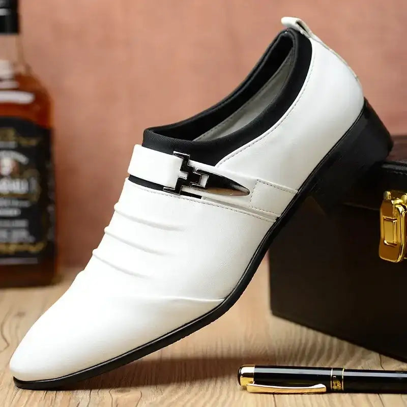 Cotton Leather Shoes Men Formal Dress Shoes Luxury Business Oxford Male Office Wedding Dress Shoes for Men Winter New