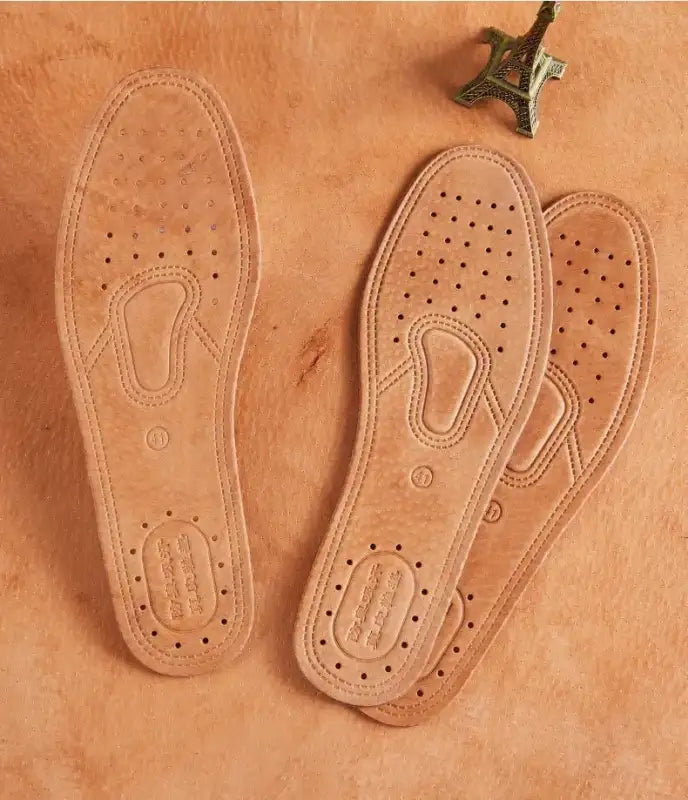 Real Cowhide Insole Leather Shoes Boots Shoe Inserts Soft Breathable Deodorant Anti-slip Template Shock Absorbing