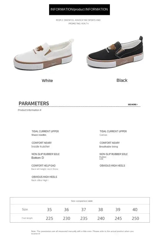 Little Bear Women’s Vulcanize Shoes Comfortable and Casual Slip-On Flat Shoes Slip-Ons Women Shoes Zapatillas De Mujer