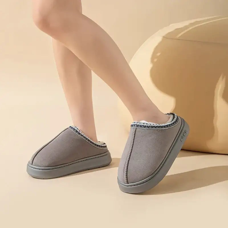 Platform Fluffy Slippers Women House Flats Fashion Plush Winter Designer Shoes Ladies Home Elegant Casual Footwear
