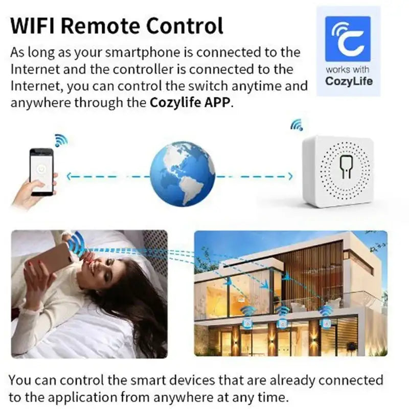 Cozylife Mini Wifi Smart Switch 16A - DIY Control - wifi 16a / 1pc