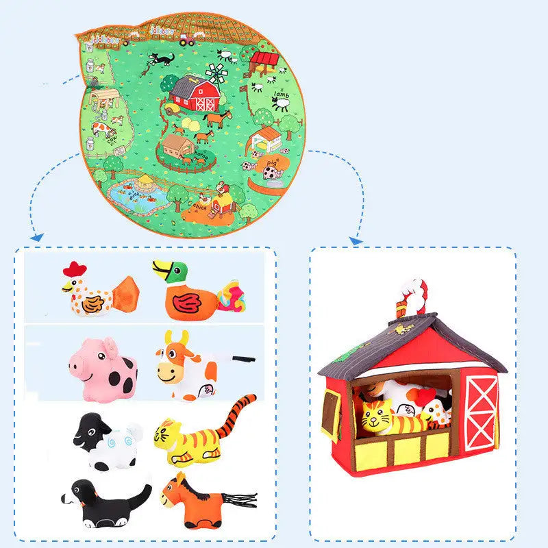 Jungle Farm Adventure Play Blanket for Babies 🧸🌿