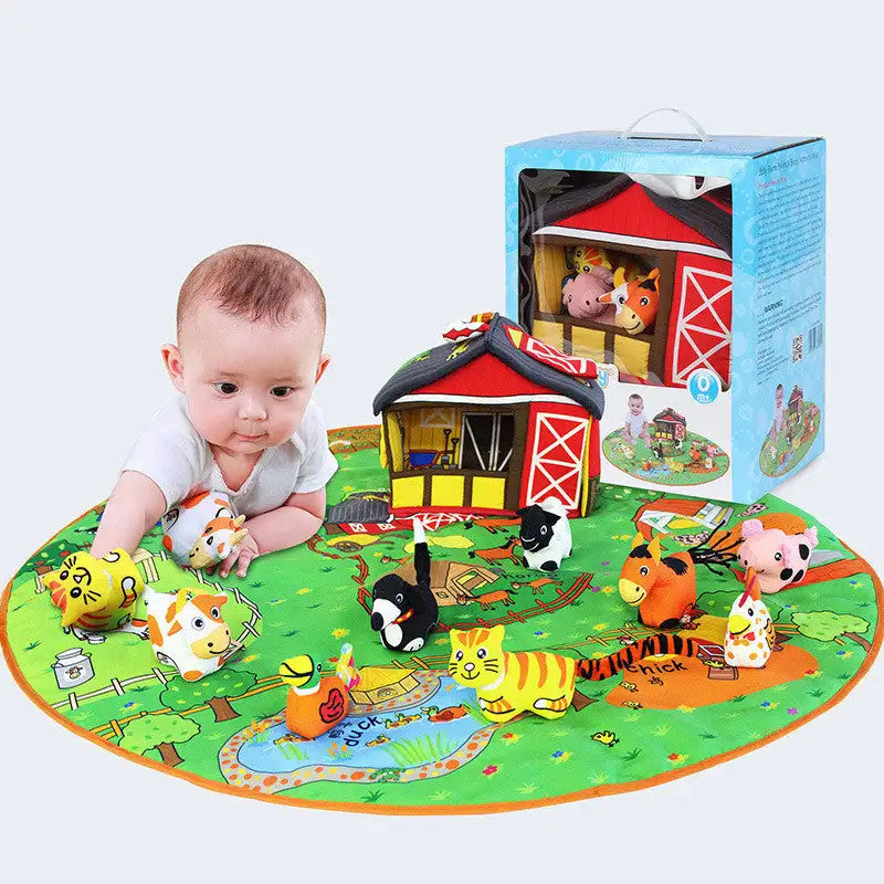 Jungle Farm Adventure Play Blanket for Babies 🧸🌿 - Farm game blanket