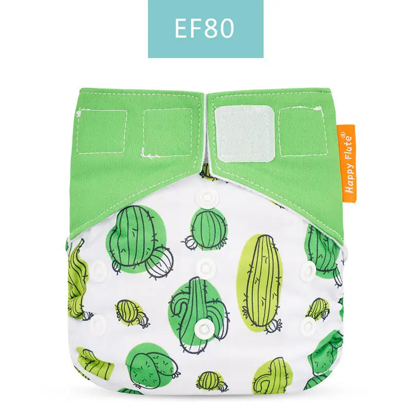 Cactus-patterned cloth diaper.