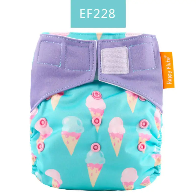 Ice cream print cloth diaper.