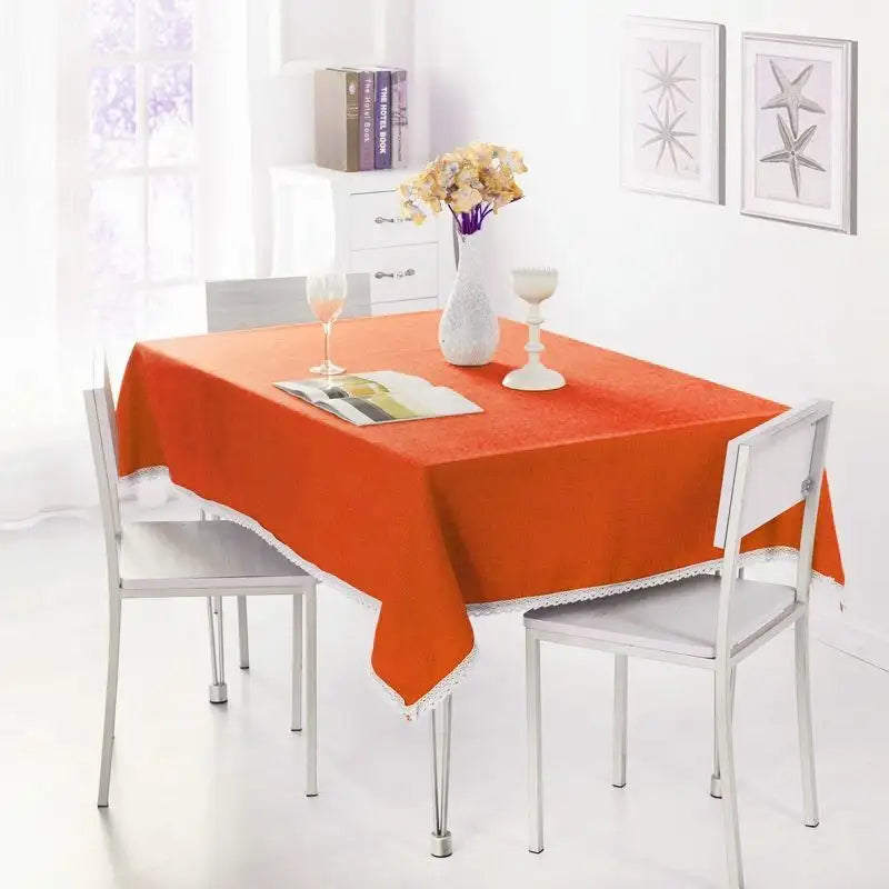 AquaGuard Table Cover: Heat & Spill Resistant Cloth - Orange / 110x160cm