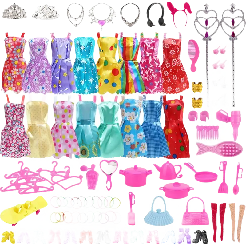 Doll clothes and accessories.