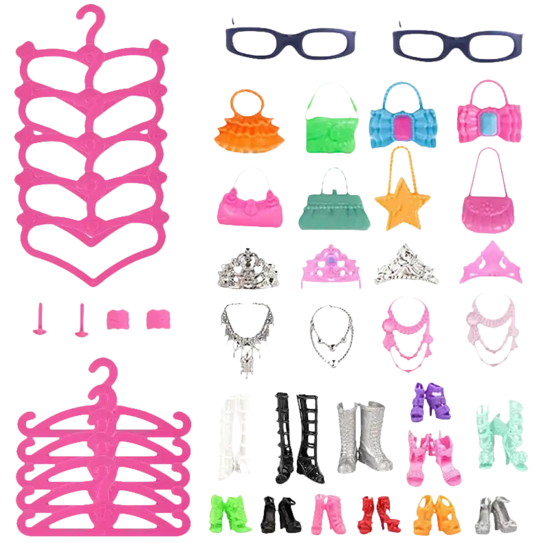 Doll accessories collection.