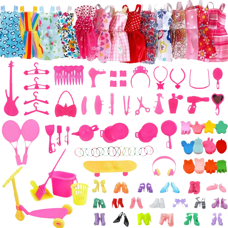 Doll clothes and accessories.