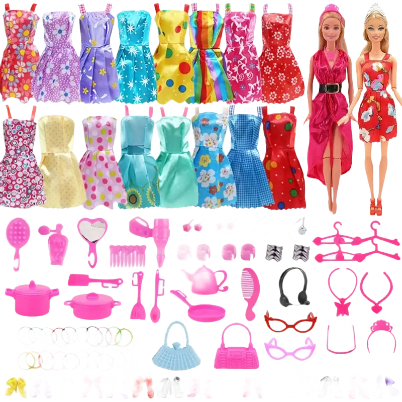 Doll clothes and accessories.