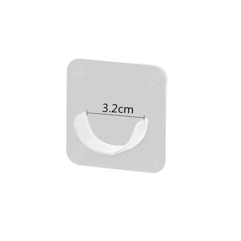 Adhesive wall hook.