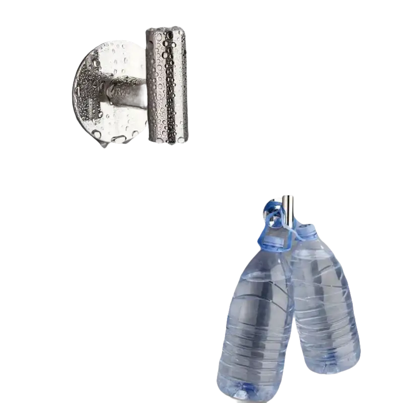 Easy Peasy Stainless Steel Bathroom Hook, Self-Adhesive Chrome Wall Hook for Easy Mounting