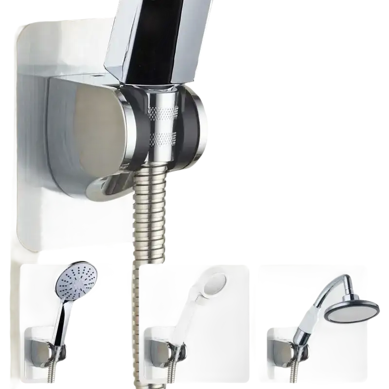 Adjustable shower head holder.