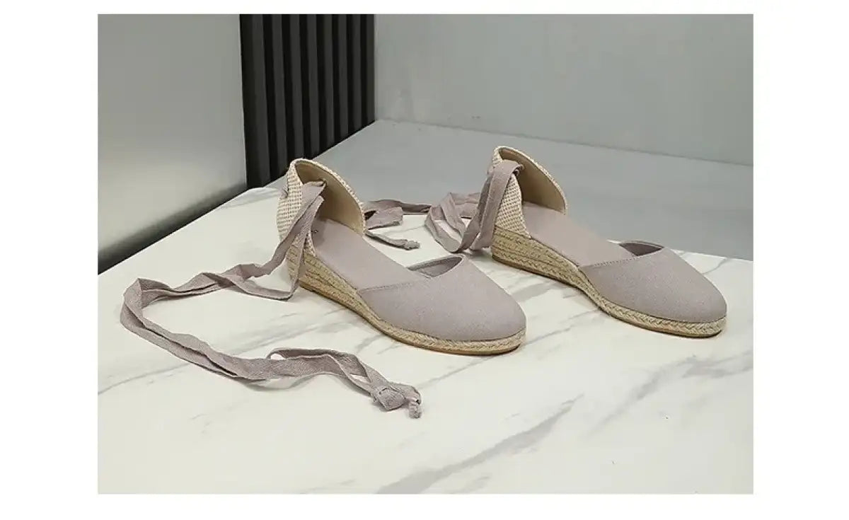 Sandals for Women 2025 Grass Woven High Heels Summer Strap High Heels Linen Soled Shoes Strap Hemp Rope Wedges Shoes