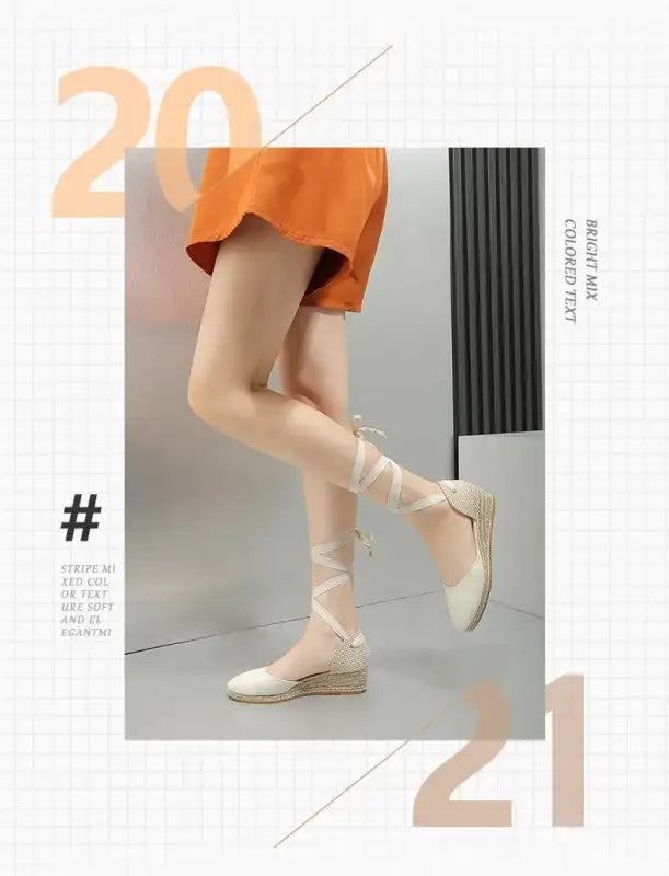 Sandals for Women 2025 Grass Woven High Heels Summer Strap High Heels Linen Soled Shoes Strap Hemp Rope Wedges Shoes