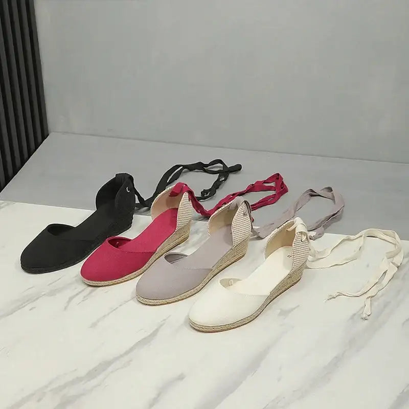 Sandals for Women 2025 Grass Woven High Heels Summer Strap High Heels Linen Soled Shoes Strap Hemp Rope Wedges Shoes