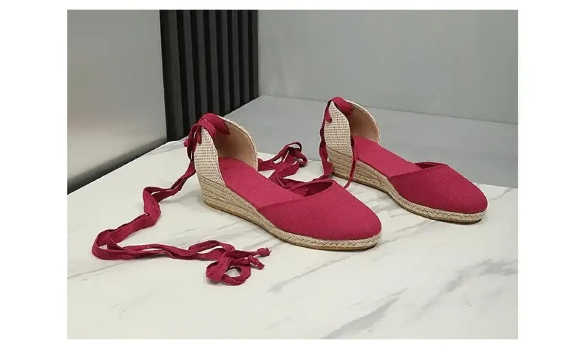 Sandals for Women 2025 Grass Woven High Heels Summer Strap High Heels Linen Soled Shoes Strap Hemp Rope Wedges Shoes