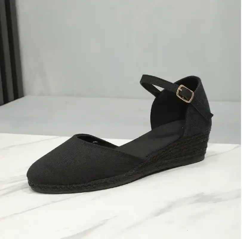 Sandals for Women 2025 Grass Woven High Heels Summer Strap High Heels Linen Soled Shoes Strap Hemp Rope Wedges Shoes