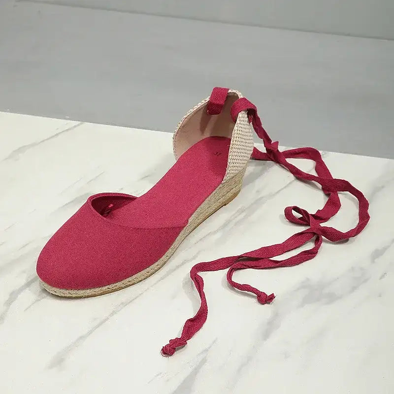 Sandals for Women 2025 Grass Woven High Heels Summer Strap High Heels Linen Soled Shoes Strap Hemp Rope Wedges Shoes