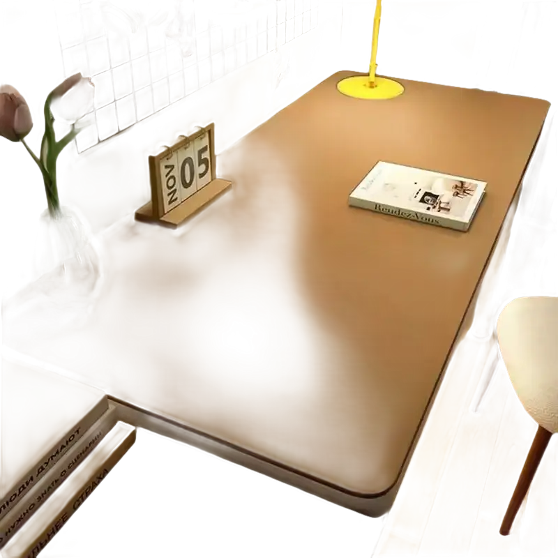 Brown desk pad.