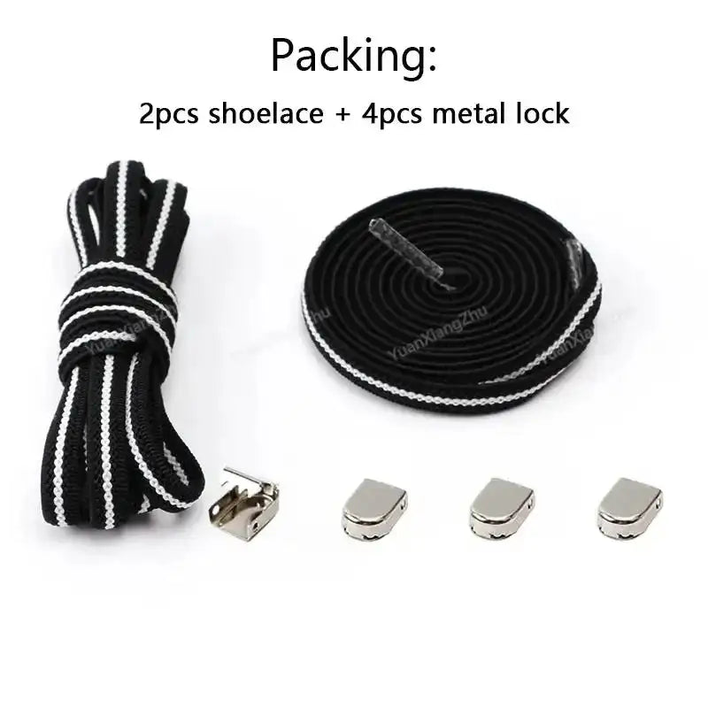 No Tie Shoe Laces Elastic Laces Sneakers Tennis Flat Shoelaces Without Ties Kids Adult Quick Shoe Lace Rubber Bands