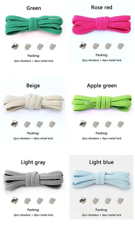 No Tie Shoe Laces Elastic Laces Sneakers Tennis Flat Shoelaces Without Ties Kids Adult Quick Shoe Lace Rubber Bands
