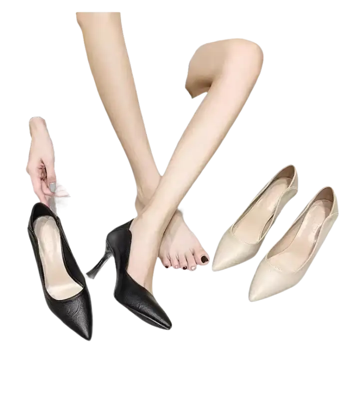 Women’s trendy pointed-toe soft outdoor heels perfect for outdoor elegant style