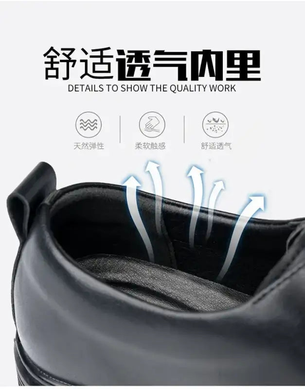 Men’s Dress Shoes New Shiny Business Work Shoes Autumn Thick-soled Comfortable British Casual Men’s Pu Leather Shoes
