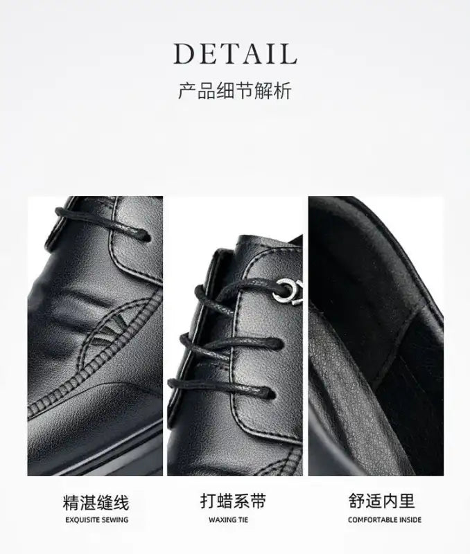 Men’s Dress Shoes New Shiny Business Work Shoes Autumn Thick-soled Comfortable British Casual Men’s Pu Leather Shoes