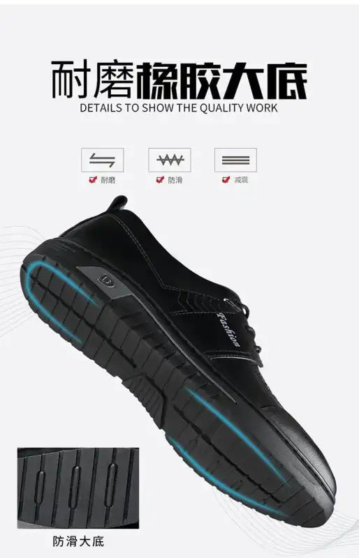 Men’s Dress Shoes New Shiny Business Work Shoes Autumn Thick-soled Comfortable British Casual Men’s Pu Leather Shoes