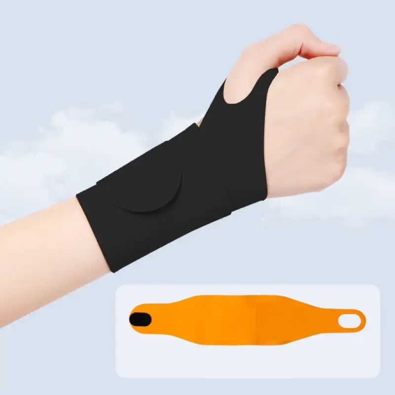 FitFlex Women’s Strain Relief Wristband Sleeve - Orange Black
