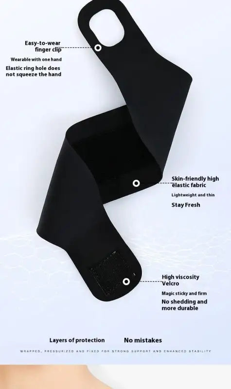 FitFlex Women’s Strain Relief Wristband Sleeve - Pure Black