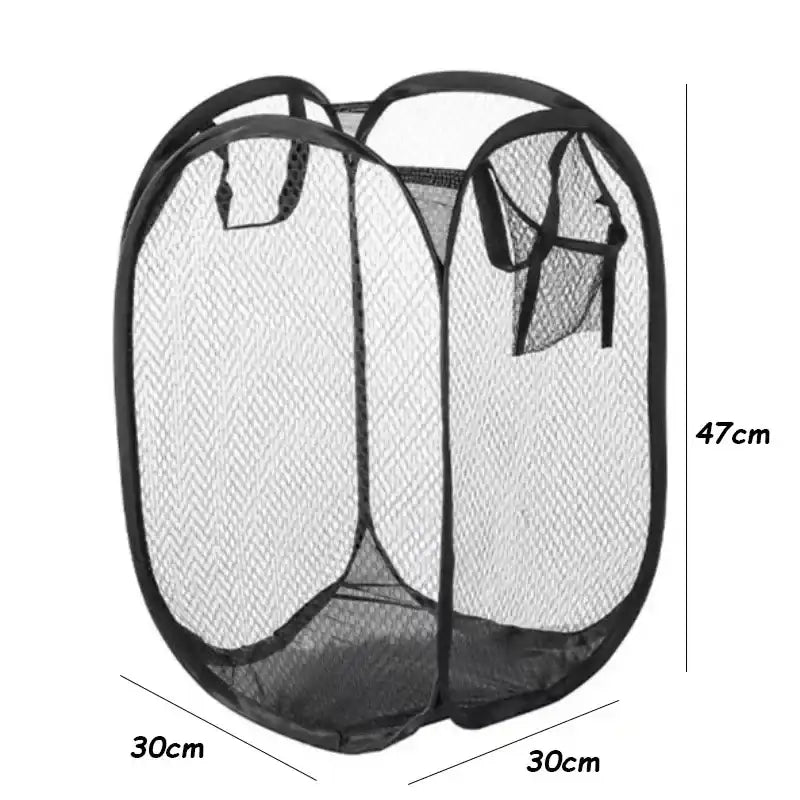 Foldable Color Mesh Clothes Dirty Clothes Basket Household Mesh Dirty Clothes Basket Storage Basket Storage Bucket