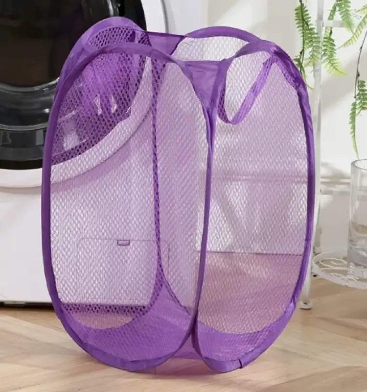Foldable Color Mesh Clothes Dirty Clothes Basket Household Mesh Dirty Clothes Basket Storage Basket Storage Bucket