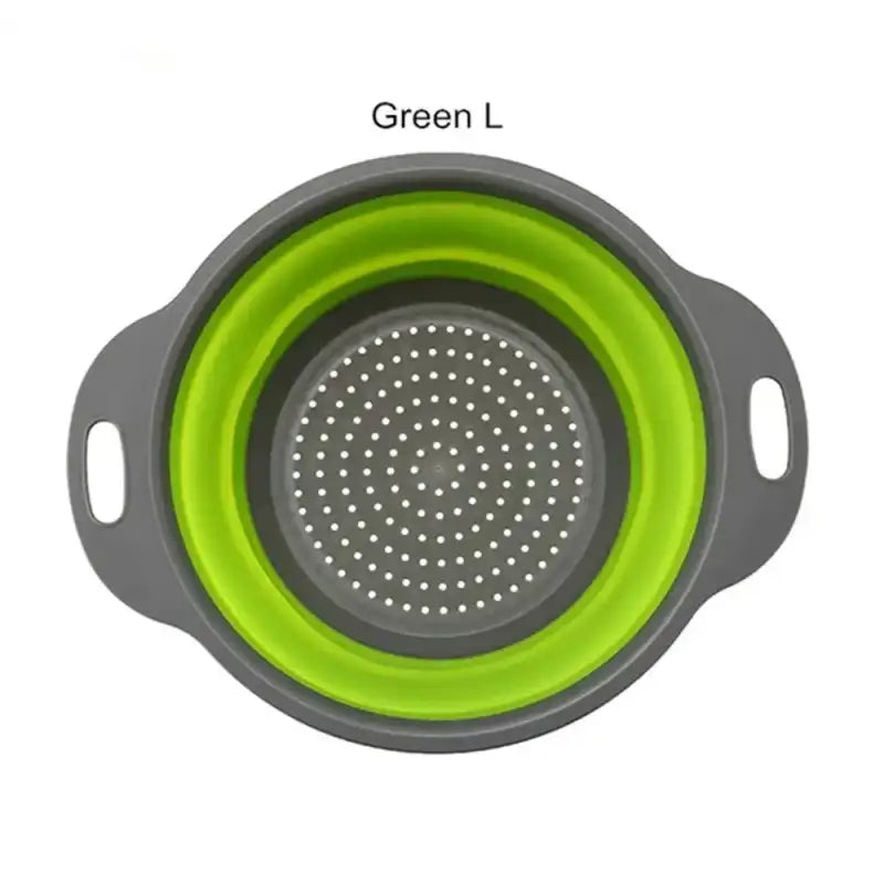 Round Collapsible Colander Silicone Kitchen Fruit Vegetable Washing Basket Strainer Foldable Drainer Kitchen Gadgets