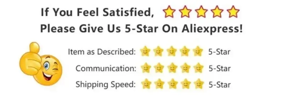 Request for 5-star Aliexpress review.