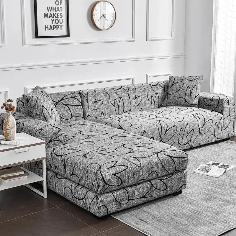 1pc Flower Printed Elastic Sofa Cover Antidirty Spandex Sofa Cover Furniture Protector for Bedroom Office Living Room