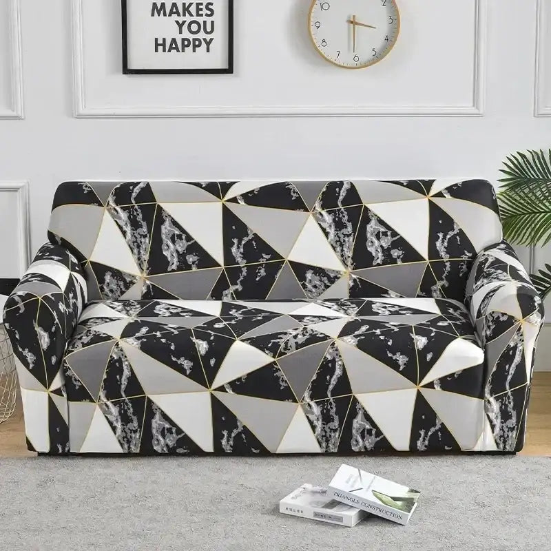 1pc Flower Printed Elastic Sofa Cover Antidirty Spandex Sofa Cover Furniture Protector for Bedroom Office Living Room