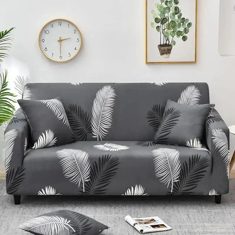 1pc Flower Printed Elastic Sofa Cover Antidirty Spandex Sofa Cover Furniture Protector for Bedroom Office Living Room